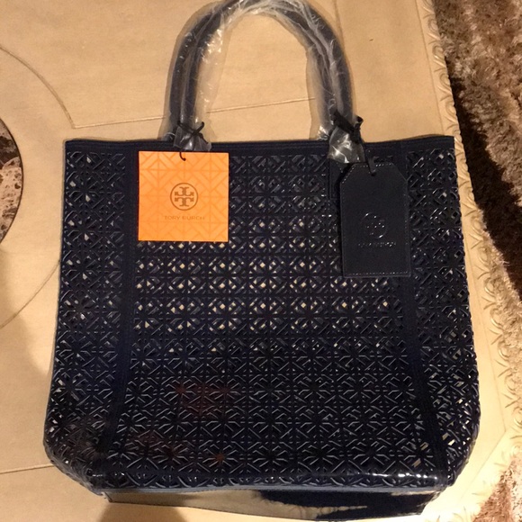 Tory Burch Handbags - Tory Burch Tote Bag Navy NWT